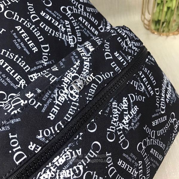 Dior包 迪奧雙肩包 Dior Homm男士黑色漸變色logo印花雙肩包 Dior後背包 男女同款  Dyd1242